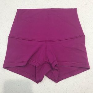 purple lululemon shorts